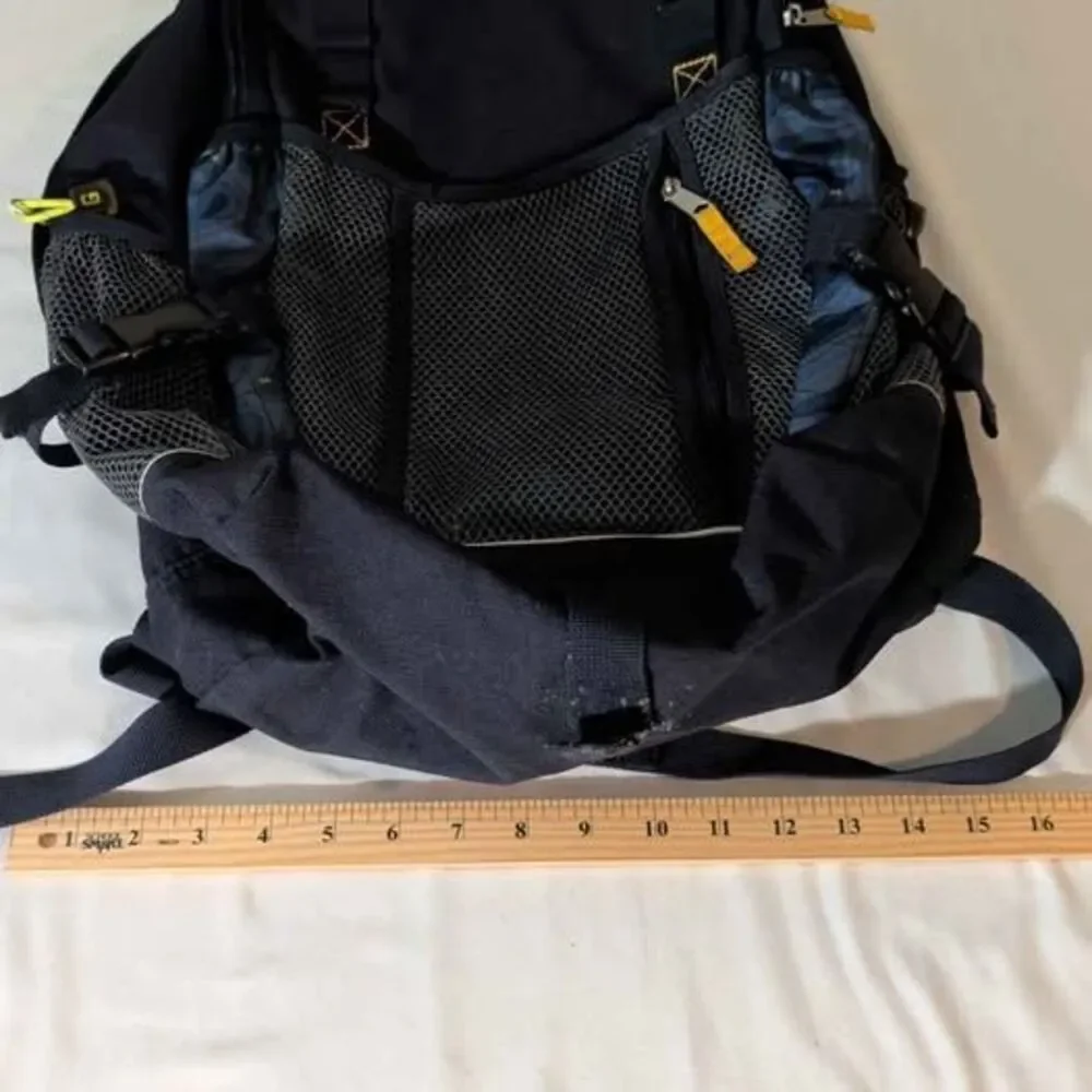 Vtg Gap Kids Hiking Backpack Topographic Map Lining Blue Gorpcore Tactical